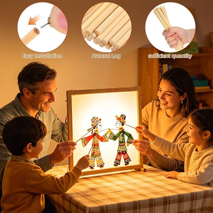 Toddmomy 30Pcs DIY Shadow Puppet Control Rods Handmade Puppet Arm Control Sticks - Image 3