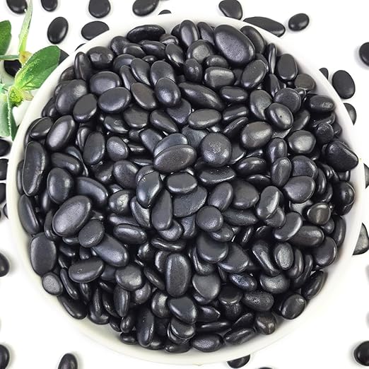 YISZM 5LB Succulent and Cactus Black Pebbles, 3/8 Inch Natural Decorative by YISZM-ForYourNaturalLife