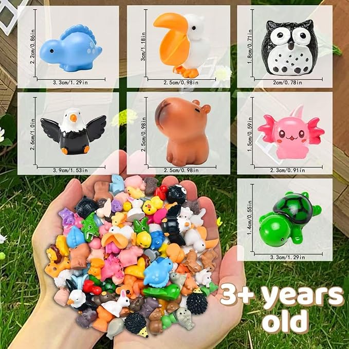 50 Pcs Mini Resin Animal Tiny Resin Animals Figurines Bulk Miniature Little to - Image 2