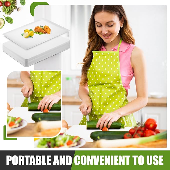 Hushee 120 Count Disposable Cutting Board Sheets 17 x 12 Inch Flexible Plastic - Image 6