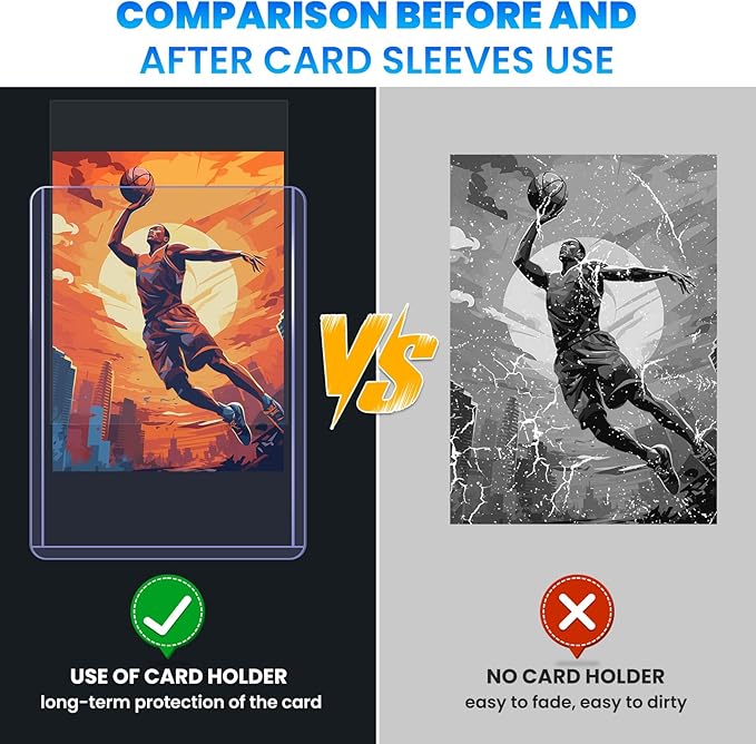 200 Card Sleeves Top Loaders for Cards, Baseball Card Protectors, Trading Card - Image 6