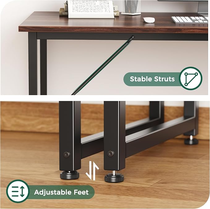 Huuger Computer Desk, 48 Inch Office Desk, Gaming Desk - Image 8