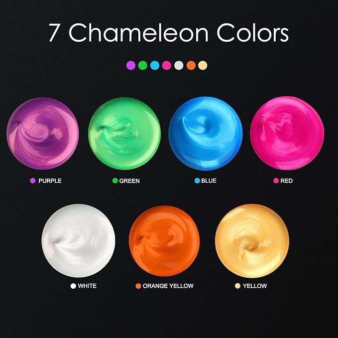 GOTIDEAL Iridescent Acrylic Paint Chameleon Orange Yellow halloween Tubes Fall - Image 3