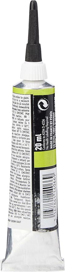 PEBEO Vitrea 160 Glass Paint Outliner, 0.67 Fl Oz, Ink Black - Image 4
