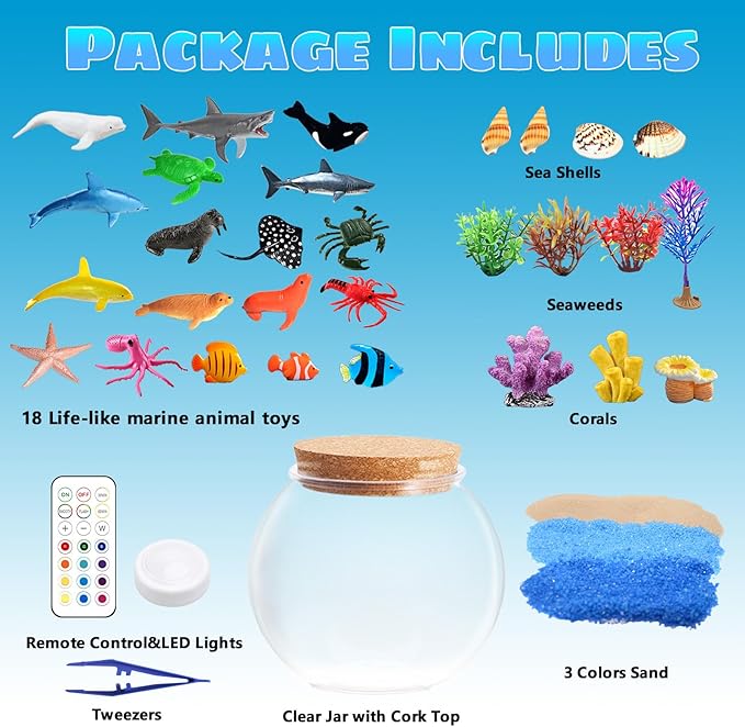Ocean Light Up Terrarium Kit for Kids - Image 4