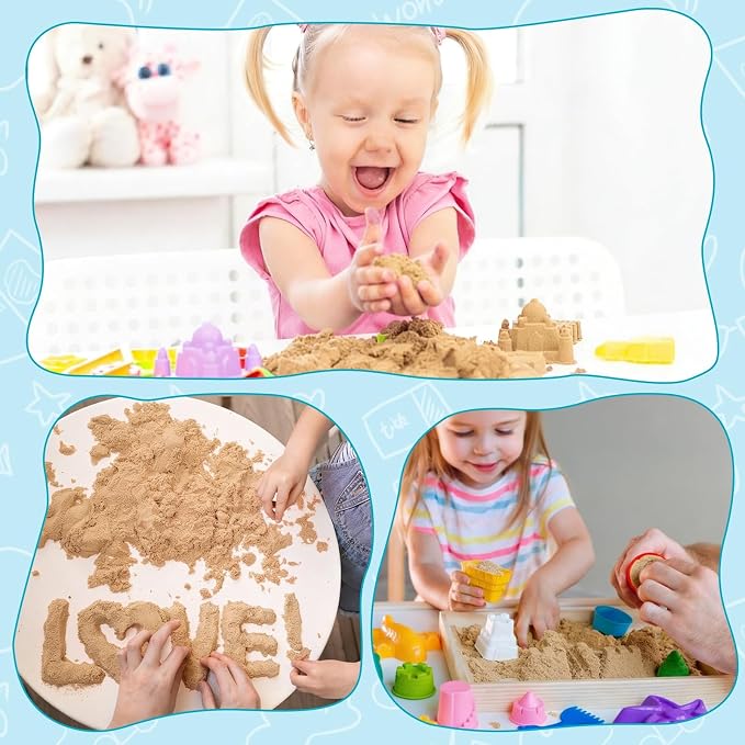 FURWEY 3lbs Play Sand, Natural Brown Sensory Sand, Suitable - Image 5