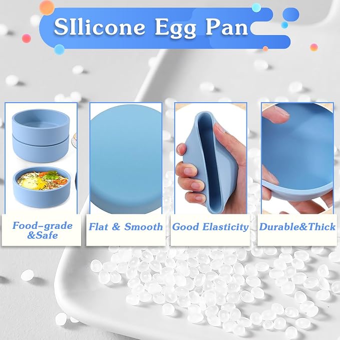 3Pcs ZHYEEDAA Air Fryer Egg Mold, Silicone Egg Molds, Individual Egg Bite Maker - Image 3