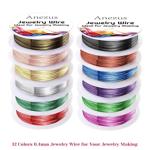 Anezus 12 Rolls Jewelry Wire Craft Wire Tarnish Resistant Beading Wire - Image 2