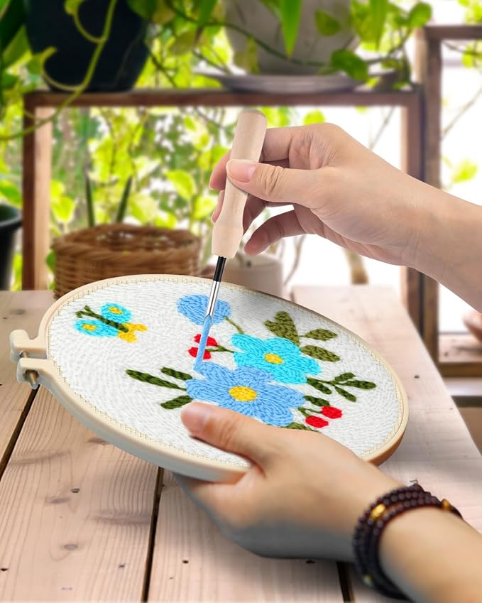 TINDTOP Punch Needle Embroidery Kits, Flowers Punch Needle Kits - Image 4