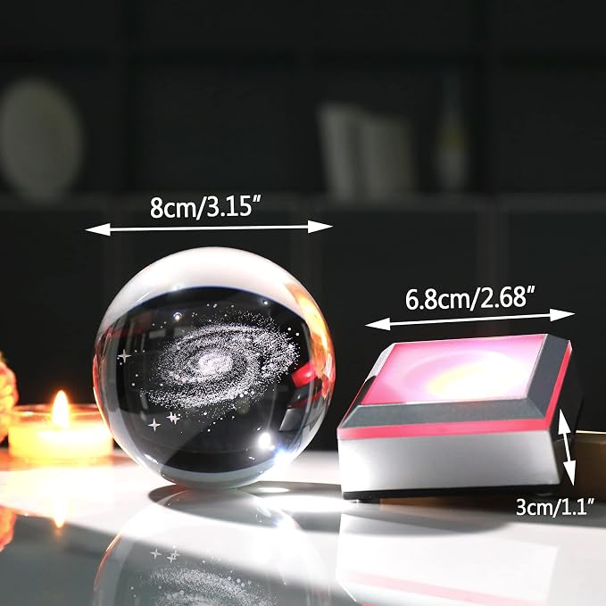 Ornalrist 3.15 Inch 3D Galaxy Planet Glass Ball - Image 4