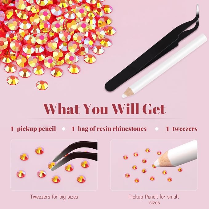 1500PCS 6mm Resin Jelly Rhinestones in Bulk, Bedazzling Flatback Crystals - Image 7
