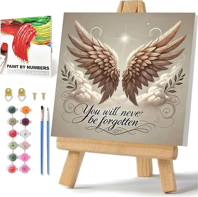 hkejoi Paint by Numbers Kit for Adults Beginner, Wing Paint by Numbers by hkejoi