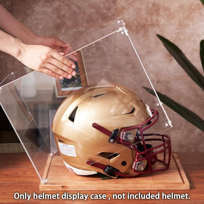 LITY Football Helmet Display Case, Full Size Acrylic Showcase - Image 3