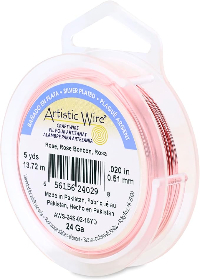 Artistic Wire, 24 Gauge Silver Plated Tarnish Resistant Colored Copper Craft by ArtisticWire