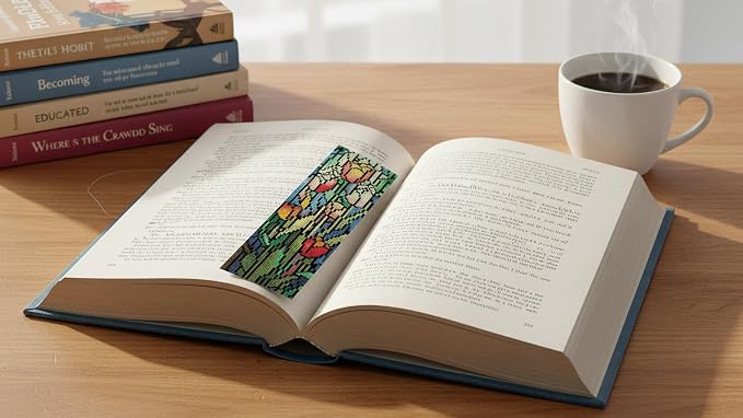 DYAIANGMU Flower 6 Pcs Cross Stitch Bookmark Kit - Image 5