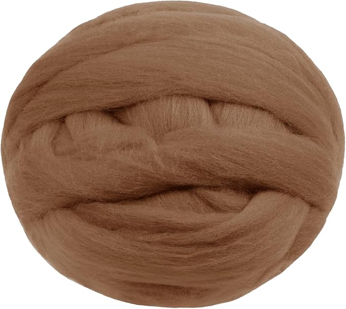 JeogYong Needle Felting Wool, 17.64oz Wool Roving Chunky Wool Yarn, Camel Wool by JeogYong