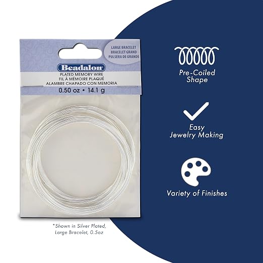 Beadalon Carbon Steel Memory Wire, 0.5 oz, Approx. 18 coils - Image 2