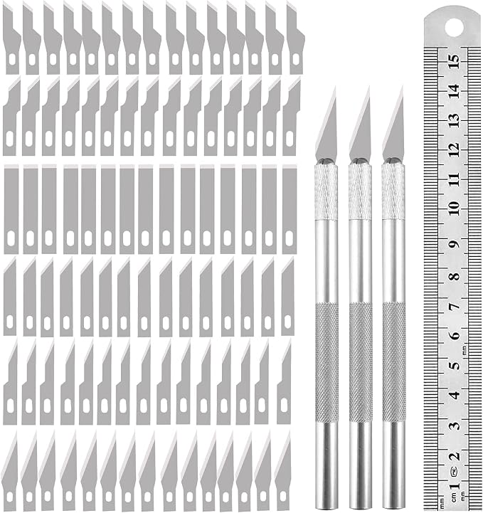 90PCS Knife Blades Precision Craft Knife Set, by BUIYLV