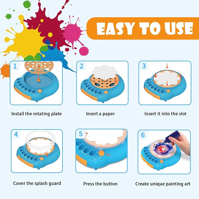 Spin Art Machine for Kids, Paint Spinner Arts & Crafts Kit for Ages 4-12 | - Image 7