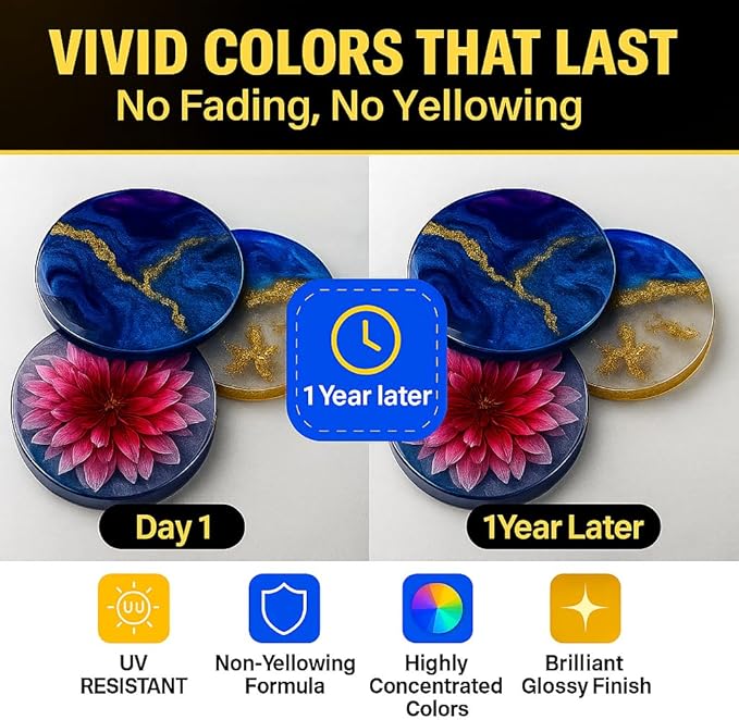 Imperial Yellow Epoxy Resin Pigment Paste XL – High Concentration Opaque Epoxy - Image 4