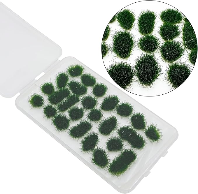 Woohome 78 PCS Static Grass Tuft 2 Size Model Grass Tufts Railway Artificial - Image 5