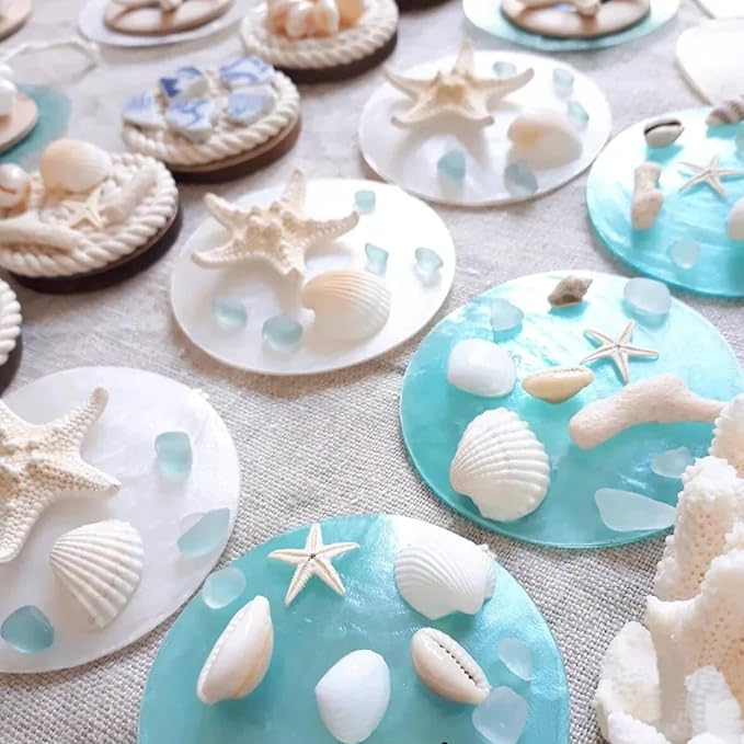 JQAQJU 3-4 Inches Large Starfish and Scallop Shells - Image 7