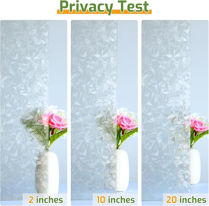 LUTE Rainbow Window Privacy Film, Stained Cling, 35.4" x 118.1" | 3D Decorative - Image 7