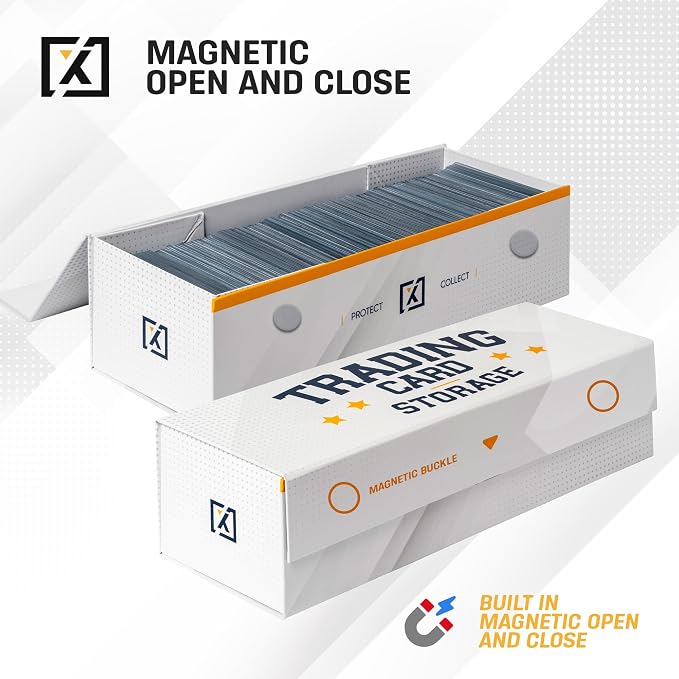 HOMEXPRO Easy Fold Trading Card Storage Box Magnetic Lid | Toploader Storage - Image 5