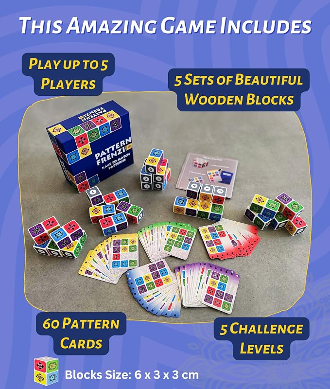Pattern Matching Board Game for Kids & Adults, Family Night Board Games - Image 7