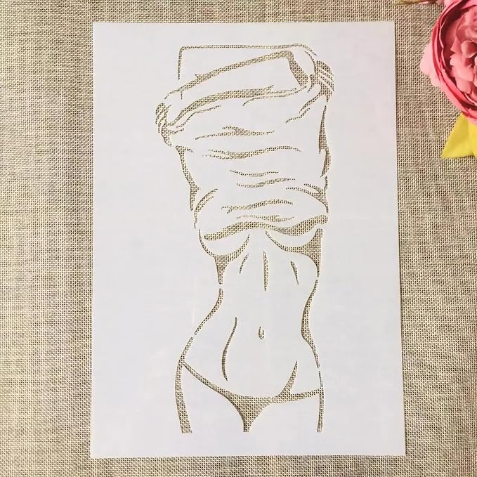 TIAMECH A4 Reusable Sexy Bikini Girl Stencil - Image 2
