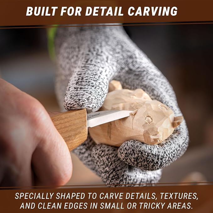 BeaverCraft Wood Carving Detail Knife C15 1.4" Whittling Knife - Image 3
