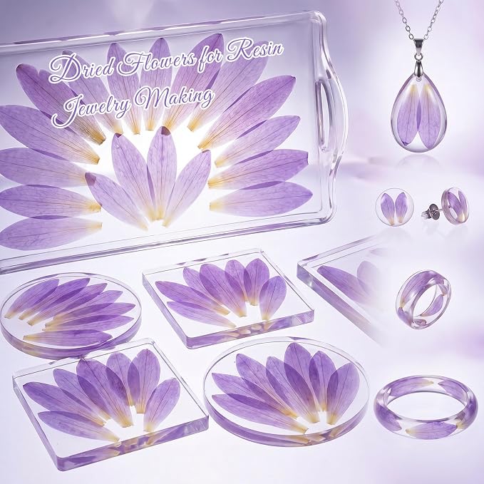48 Pcs Mix Natural Dried Pressed Water Lily Petals - Image 6