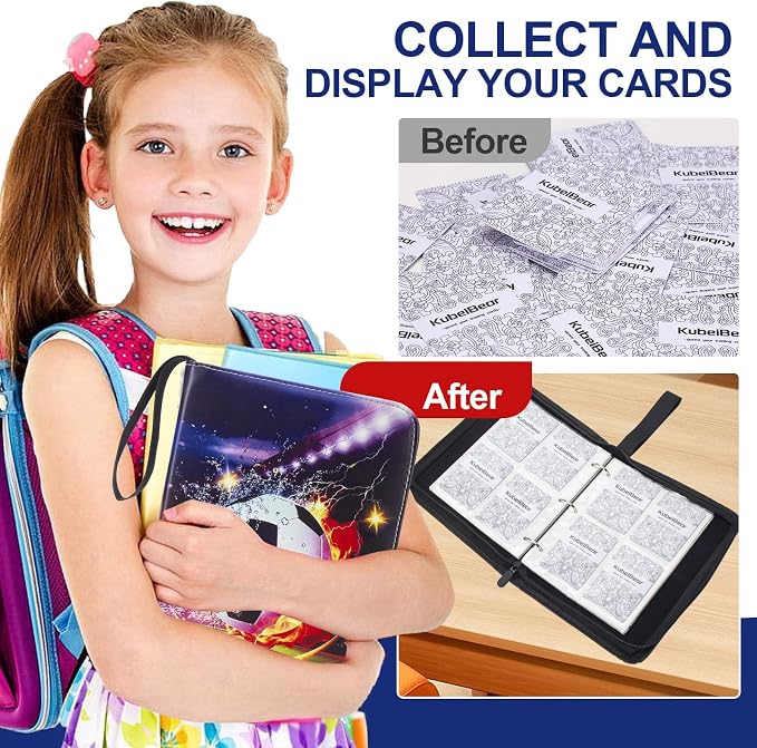 Card Binder – 400 Capacity, Zippered Trading Card Holder - Image 8