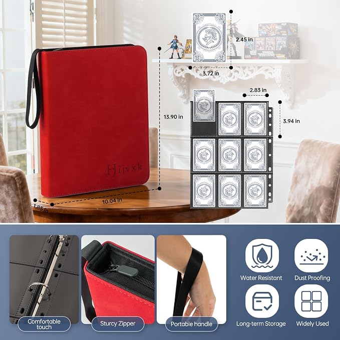 9 Pocket Card Binder, 720 Double Sided Pocket PU Card Binder, Matte Finish - Image 2