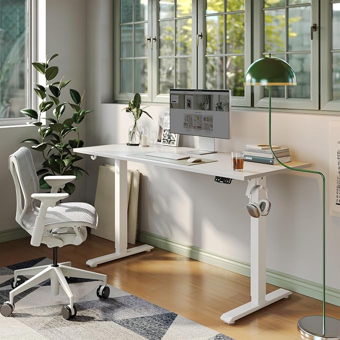 Agilestic Electric Standing Desk, 55 x 24 Inches Height Adjustable Desk - Image 2