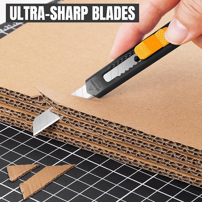 48 Pack 9mm Box Cutter Retractable Utility Knife, Razor Knife - Image 2