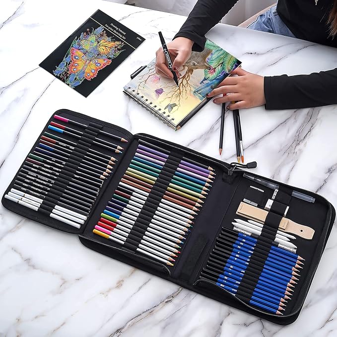 Prina 76 Pack Drawing Set Sketching Kit, Pro Art Supplies - Image 7