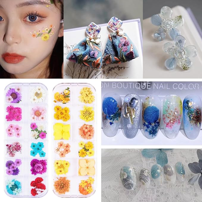 60Pcs Small Dried Pressed Flowers - Image 3