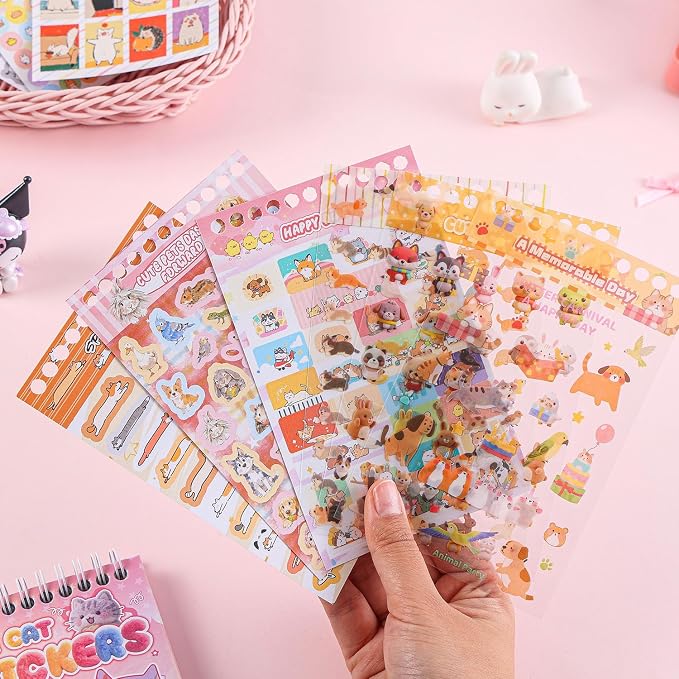 Girl's Cute Sticker Book, Cartoon Pet Theme - Image 4