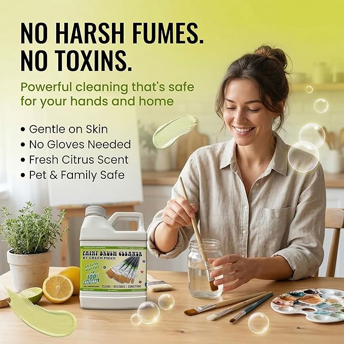 Green Piece® Completely Non-Toxic Paint Brush Cleaner - Image 4