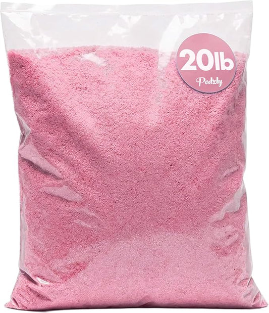 Podzly Decorative Bulk Craft Sand – 20 lb Pink Fine Grain Colored Sand by Podzly