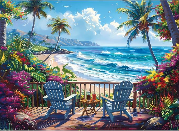 Jigsaw Puzzles for Adults 500 Pieces, Interlock Perfectly Letter on Back No Dust by WSCXSC