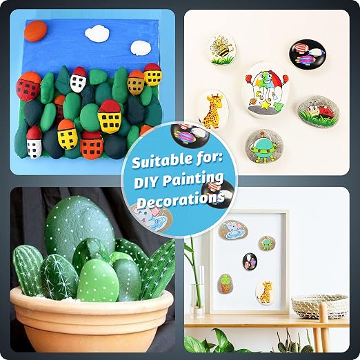 DALTACK 90PCS Large Painting Rocks, Natural River Rocks, Flat Stones - Image 5