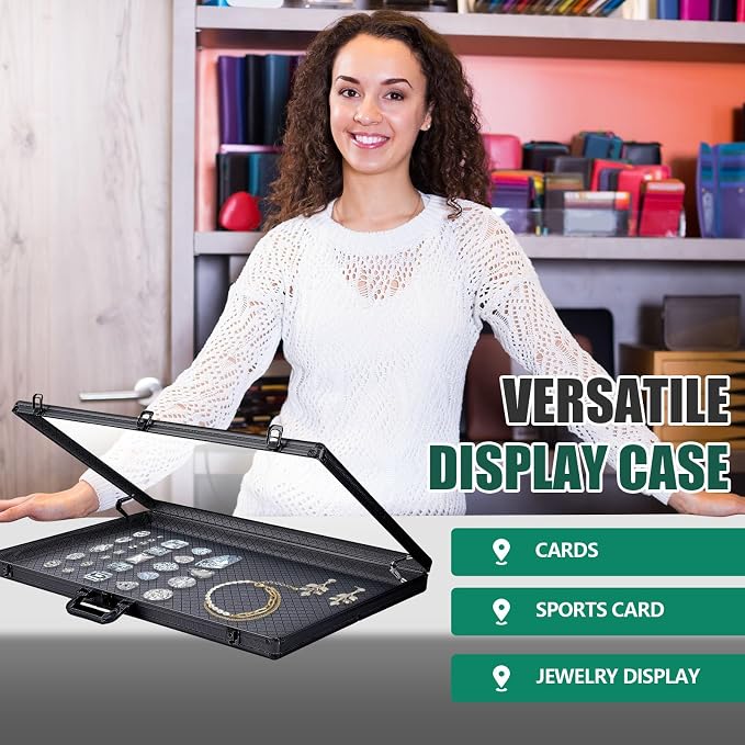 Trade Show Display Case Table Top Portable Aluminum Sports Card Display Case - Image 6