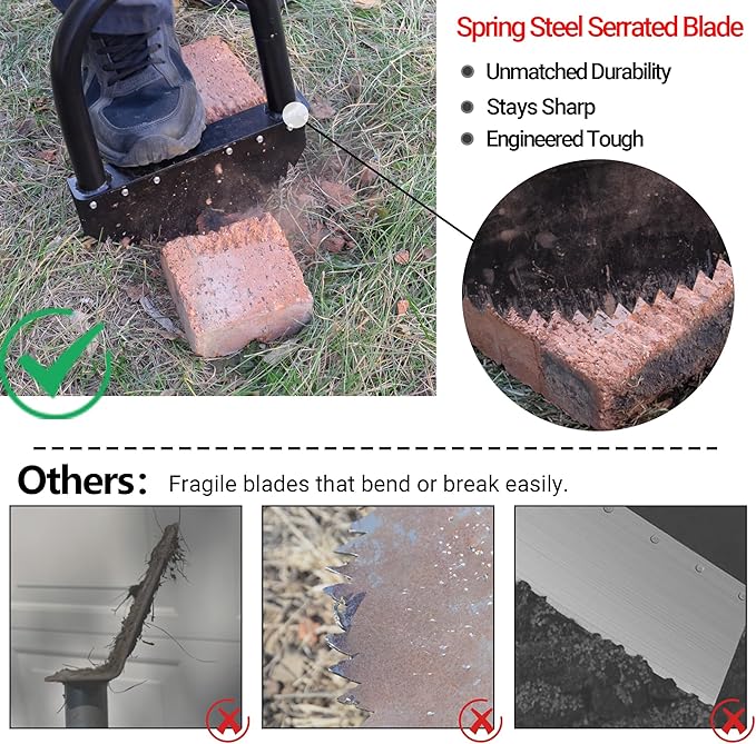 35in One-Piece Edger Lawn Tool for Seniors and Petite Users | Tempered Spring - Image 2