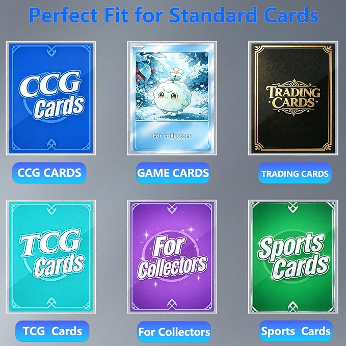 500 Count Card Sleeves for Trading Cards, Matte Clear Deck Card Sleeve - Image 2