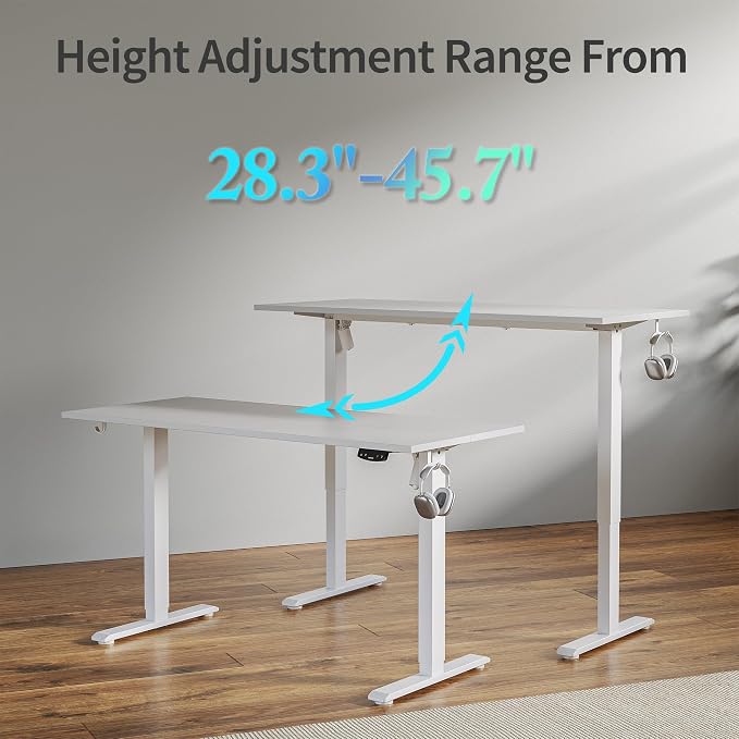 Agilestic Electric Standing Desk, 63 x 24 Inches Height Adjustable Desk - Image 6
