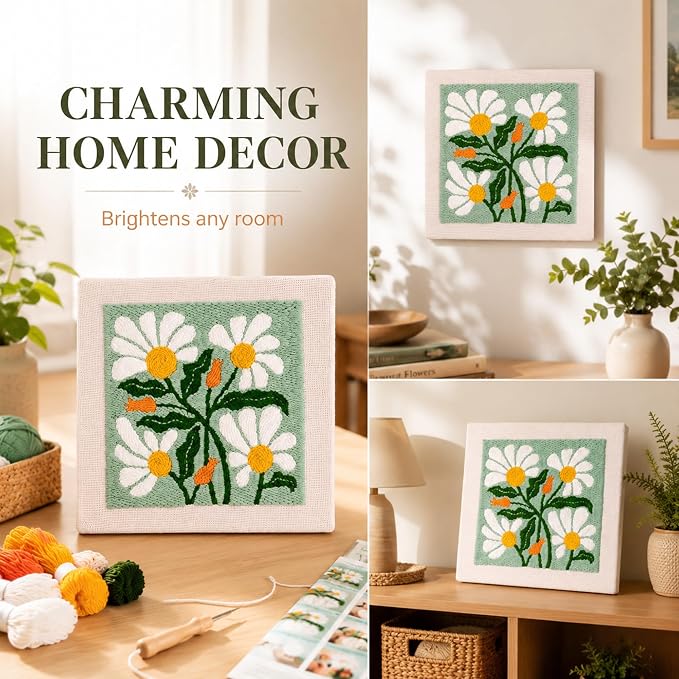 HRTHRT Punch Needle Kit for Beginners, 9.8" Frame Yarn Craft Set. | Punch - Image 9