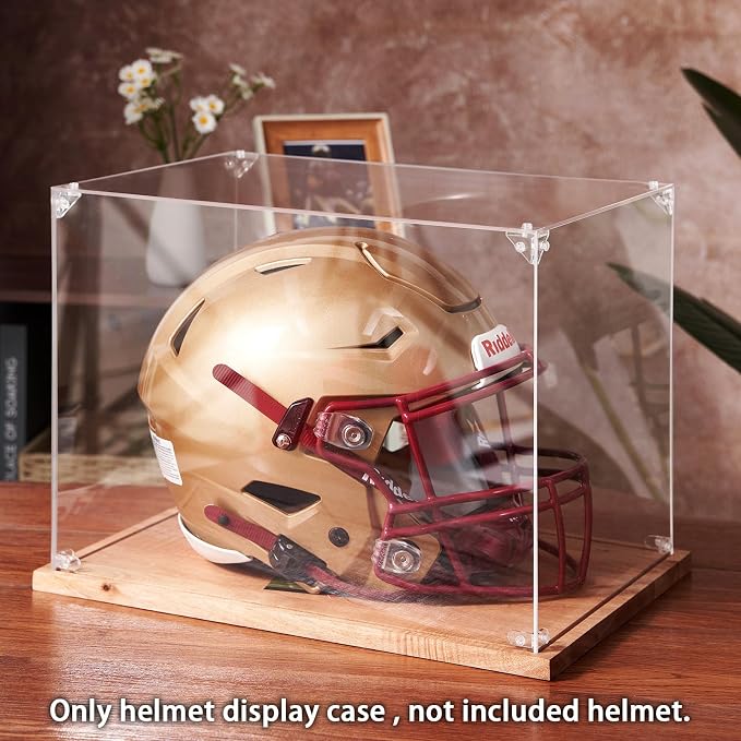 LITY Football Helmet Display Case, Full Size Acrylic Showcase - Image 4