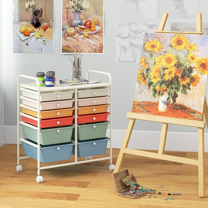 BECOMFORT 12-Drawer Rolling Cart - Image 9